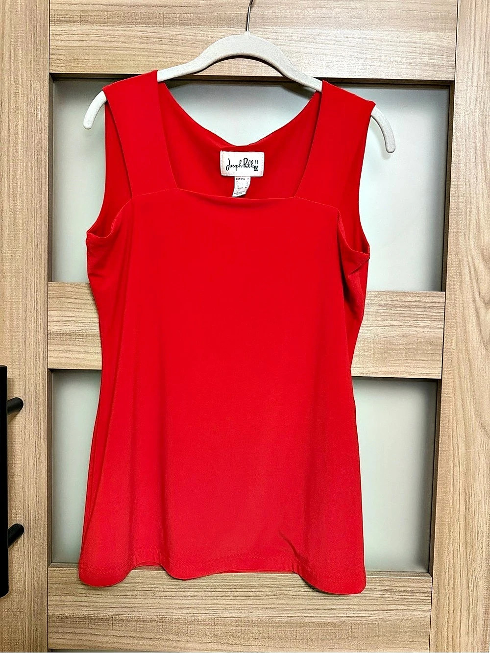 Joseph Ribkoff Square Neck Camisole Tank Top Red Mini Dress Size 10 Like New